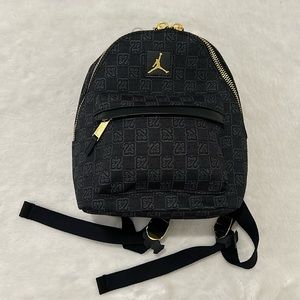 NWT Black Gold Jordan Mini Backpack Monogram 23